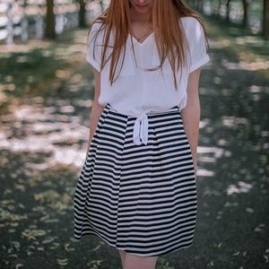 High Waisted Pleated Skirt